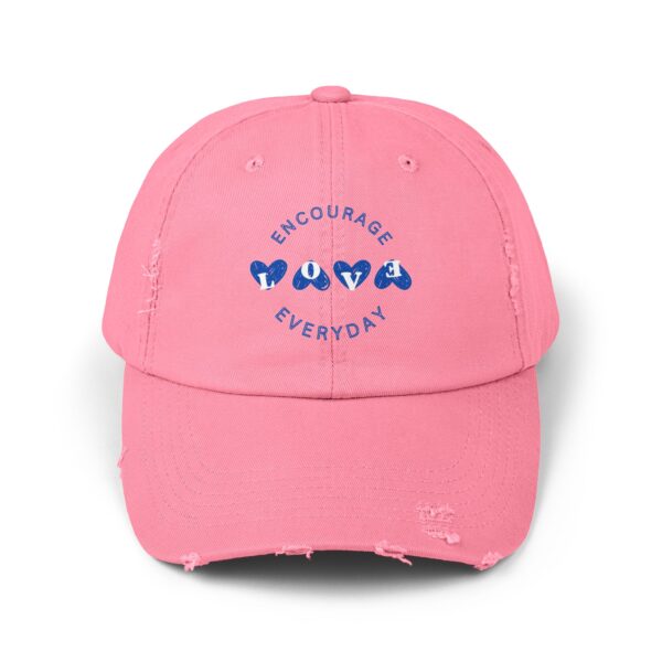 Unisex Distressed Cap - Encourage