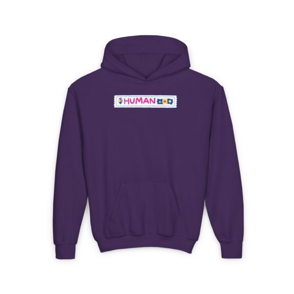 Youth Heavy Blend Hooded Sweatshirt - Label Me Human - Image 13