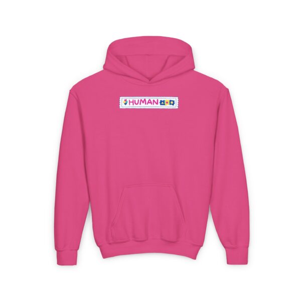 Youth Heavy Blend Hooded Sweatshirt - Label Me Human - Image 9